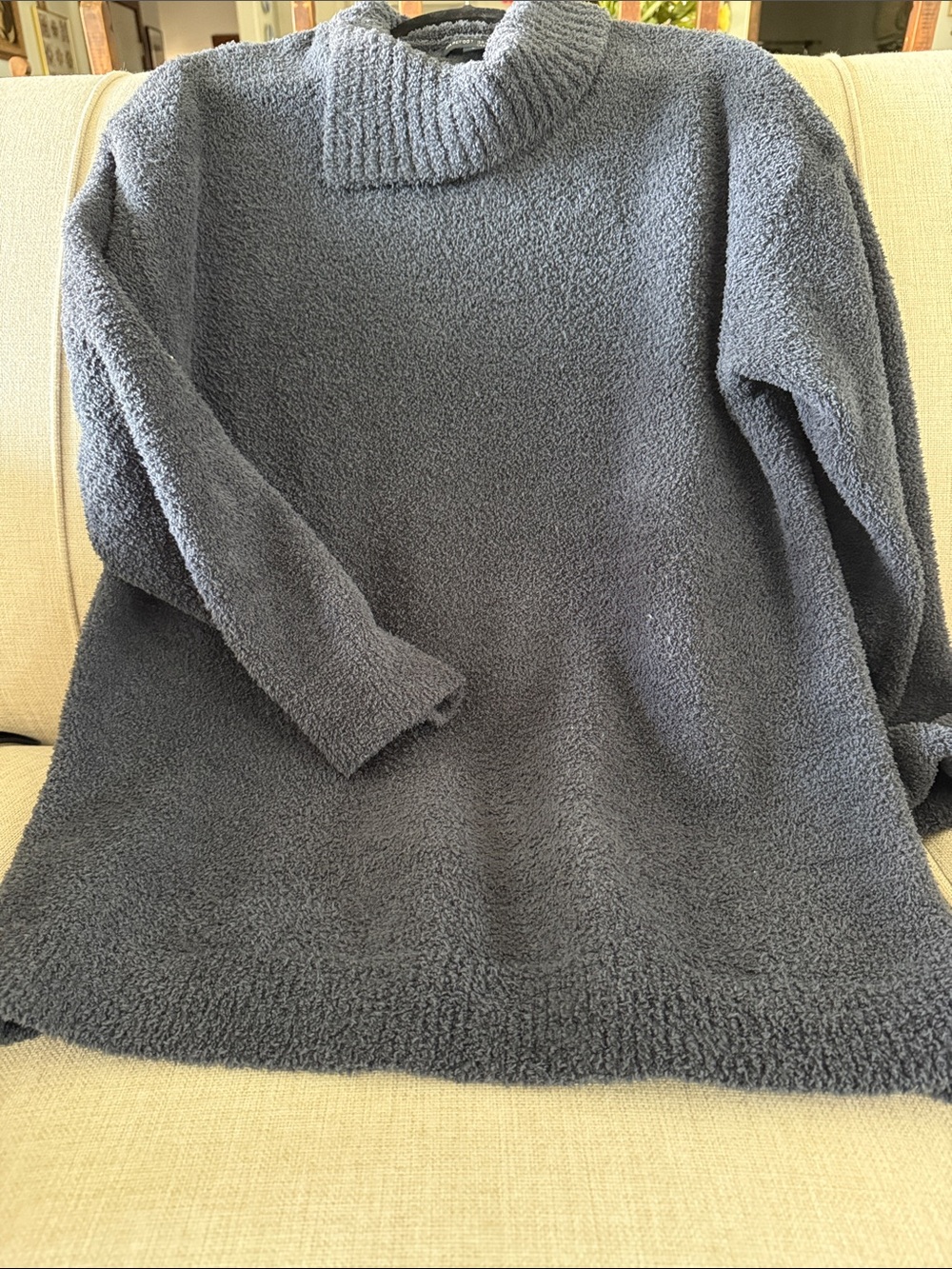 Barefoot Dreams Gray Turtleneck Cozy Sweater